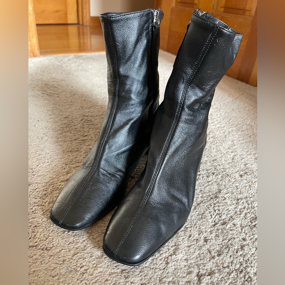 Zara square toed boots